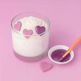 Tinta para velas roxo com brilhos de purpurina