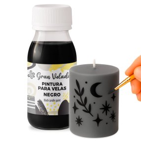 Peinture noire pour bougies