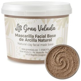 Máscara facial base com argila natural