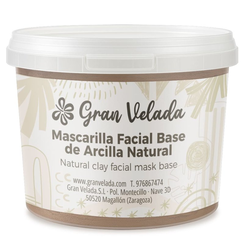 Mascarilla facial base de arcilla natural