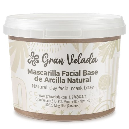 Mascarilla facial base de arcilla natural