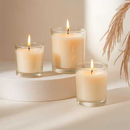 Velas con adhesivos grandes para portamechas