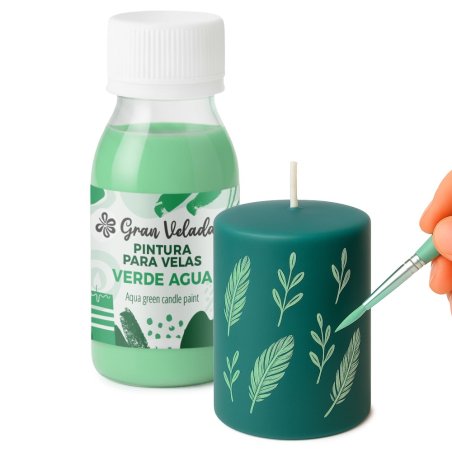 Pintura verde para velas