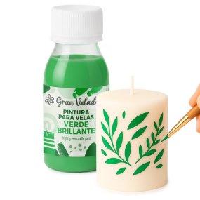 Pintura verde brilhante para velas