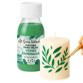 Pintura verde esmeralda para velas