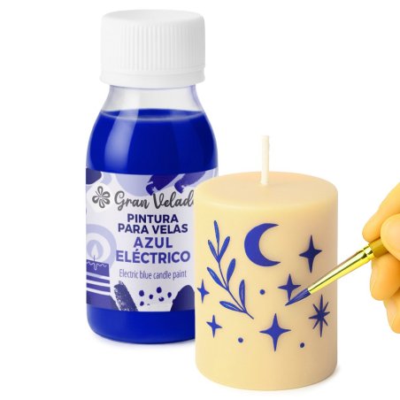 Pintura velas azul eléctrico
