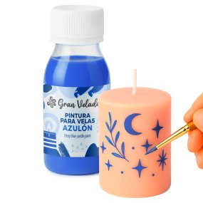 Peinture bleue pour bougies