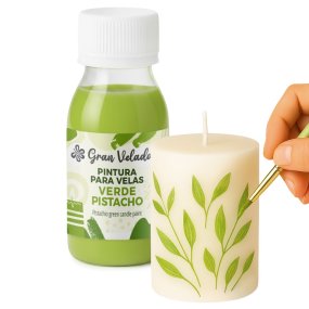 Pintura para velas verde pistacho
