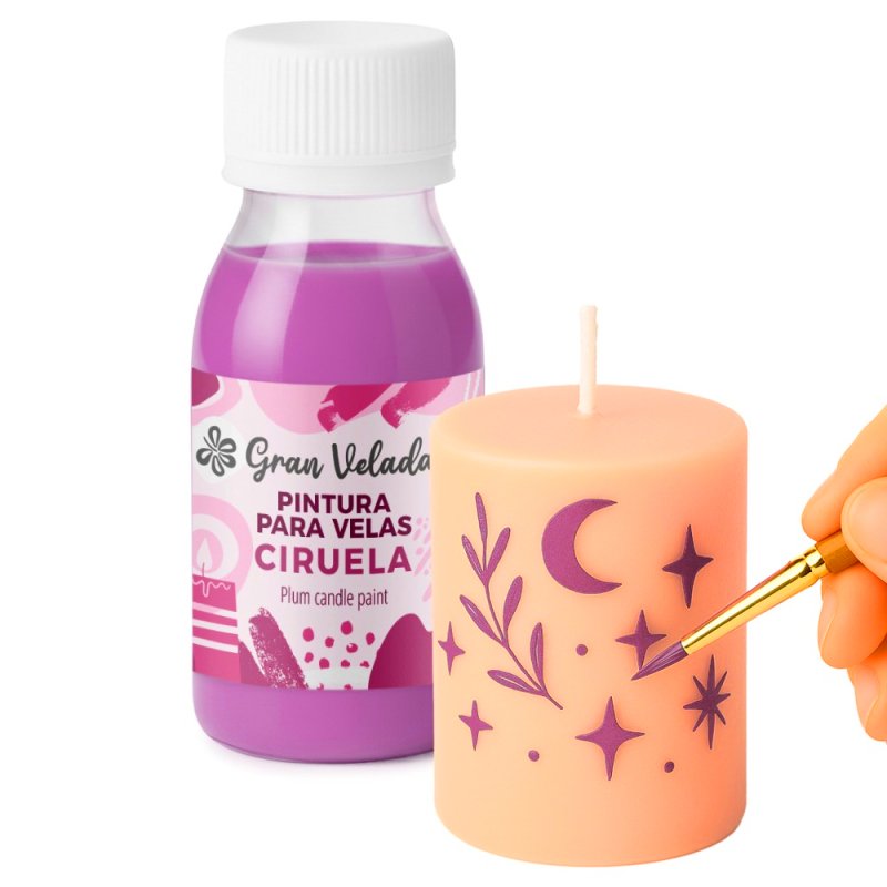 Pintura para velas ciruela