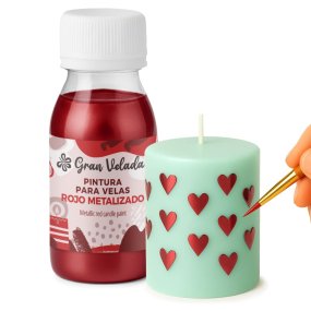 Tinta para velas vermelho metalizado