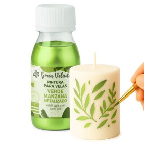 Tinta para velas verde maçã metalizado