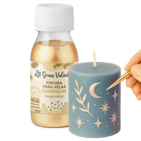 Pintura para velas champagne