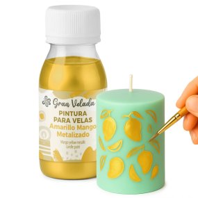 Tinta para velas amarelo manga metalizado