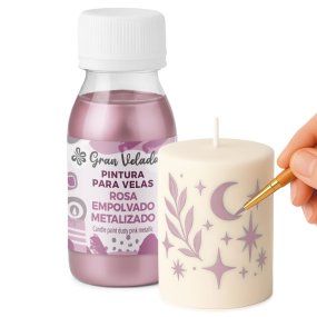 Tinta para velas rosa pó metalizado