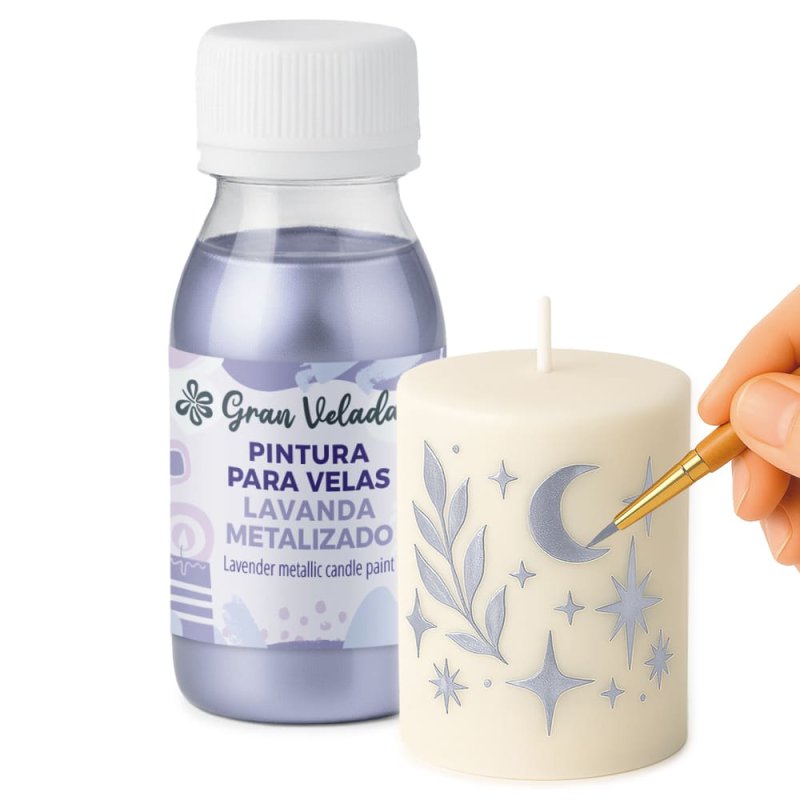 Pintura para velas lavanda metalizado