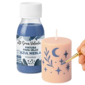 Pintura para velas azul niebla