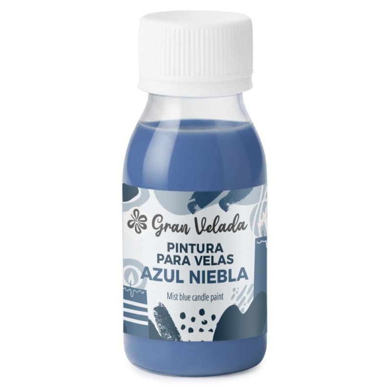 Pintura para velas azul niebla