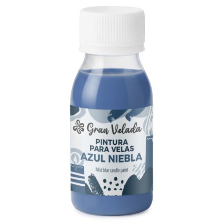 Pintura para velas azul niebla