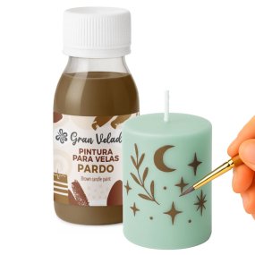 Pintura castanha para velas