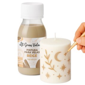 Peinture beige pour bougies