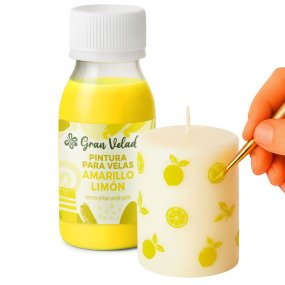 Pintura amarelo limao para velas