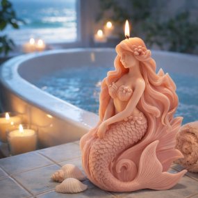 Molde vela sirena en el mar