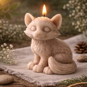 Molde para velas de silicona zorrito