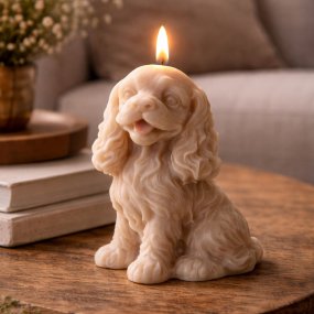 Molde para velas perro cocker