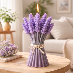 Molde para velas decorativas ramillete de lavanda
