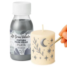 Peinture bougie argentée