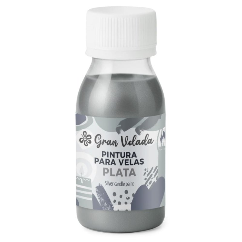 Pintura para velas plateada