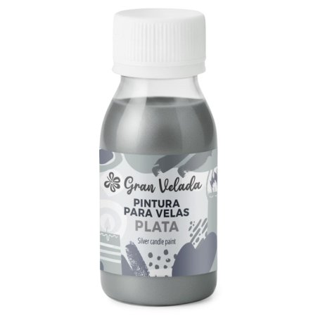 Pintura para velas plateada
