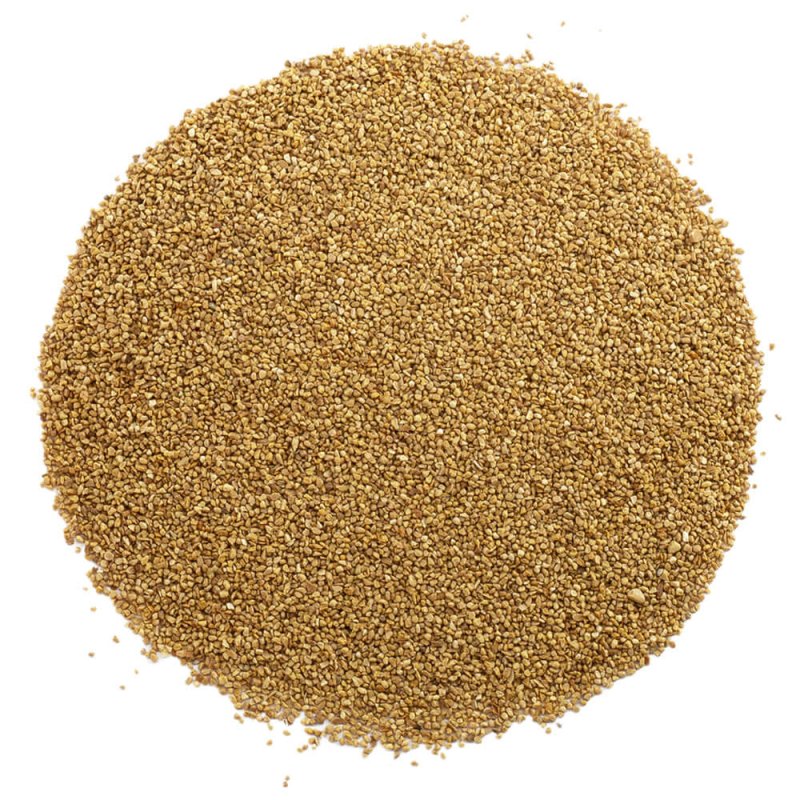 Partículas exfoliantes de cáscara de almendra