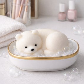 Moule en silicone ours polaire allongé