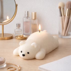 Molde de silicone urso polar terno