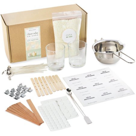 Kit básico para hacer velas en casa. Materiales y utensilios