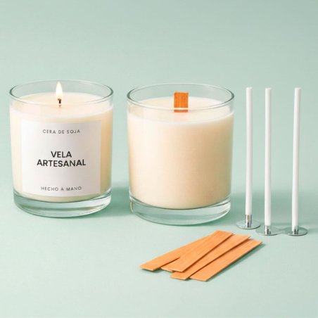 Kit básico para hacer velas en casa. Materiales y utensilios