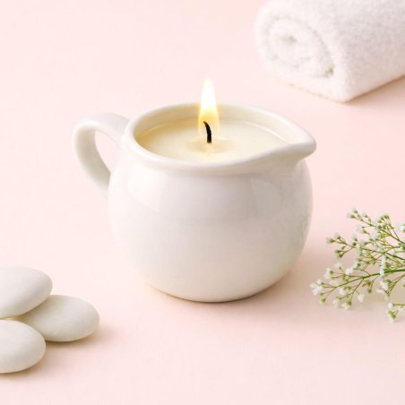 Recipiente velas de masaje jarra ceramica