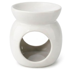 Quemador de aceites esenciales blanco