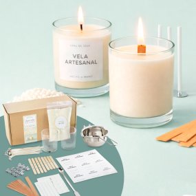 Kit de base pour fabriquer des bougies à la maison. Matériel et ustensiles