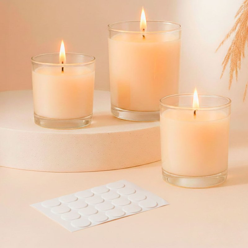 Adhesivos grandes para portamechas para hacer velas