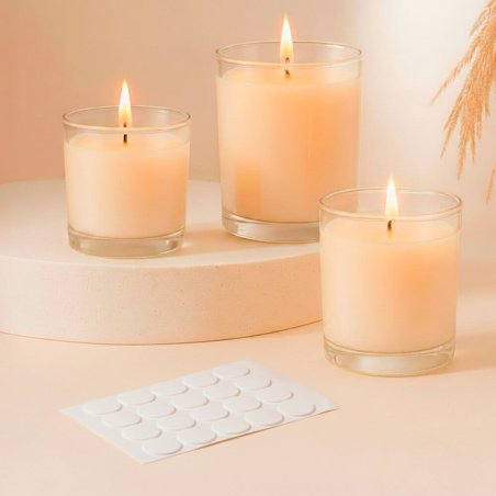 Adhesivos grandes para portamechas para hacer velas