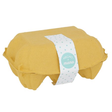 Huevera de cartón amarilla para envolver regalos