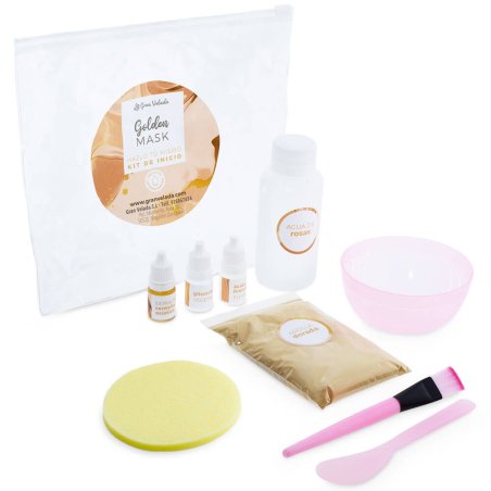 Contenido set para hacer golden mask