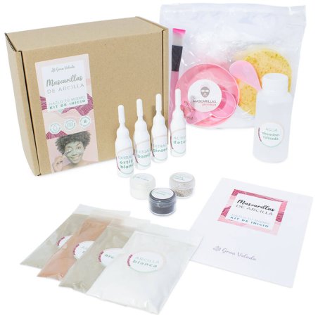 Kit como hacer mascarillas de arcilla. Materiales e instrucciones