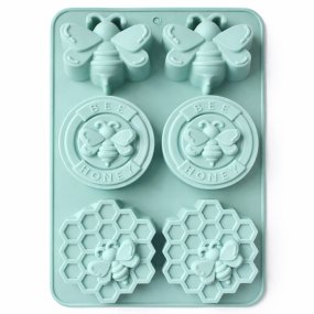 Molde 6 pastilhas de abelhas