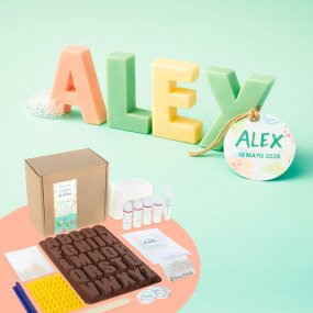 Kit como hacer jabon de letras. Materiales e instrucciones
