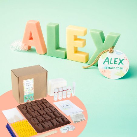 Kit como hacer jabon de letras, incluye materiales e instrucciones