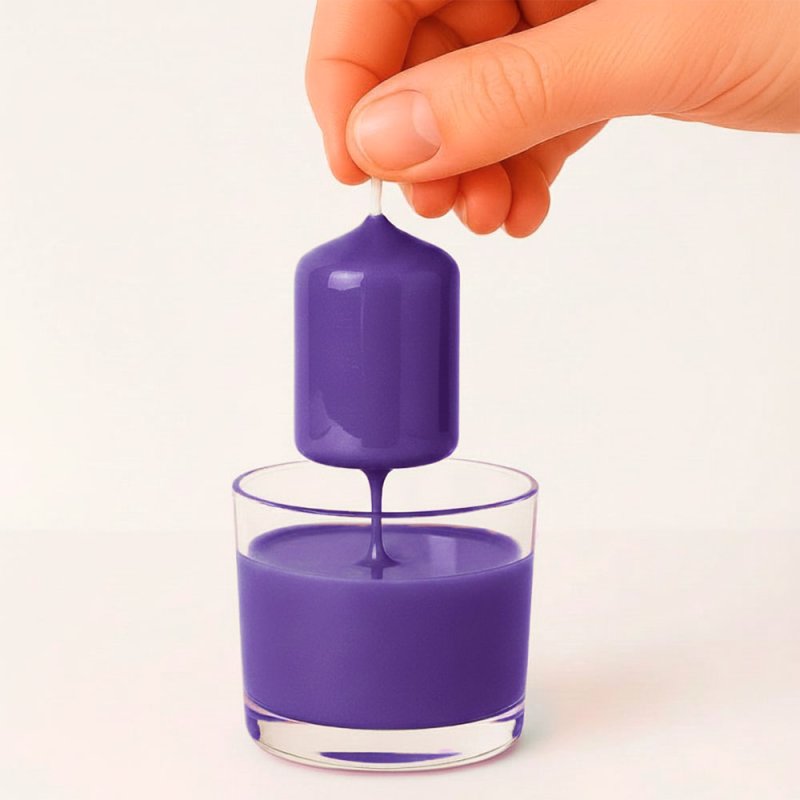 para velas, barniz morada