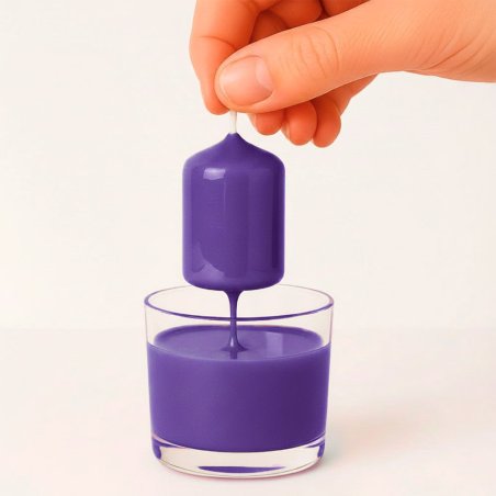 para velas, barniz morada